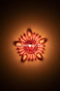 Tejdip - Fancy Diye, 3D Reflection Diya for Diwali, Rangoli, Office, Garden, or Temple. Pack of 12 3