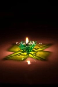 Shubhdip -  Fancy Diye, 3D Reflection Diya for Diwali, Rangoli, Office, Garden, or Temple. Pack of 12 3