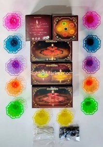 Laxmidip - Fancy Diye, 3D Reflection Diya for Diwali, Rangoli, Office, Garden, or Temple. Pack of 12 5