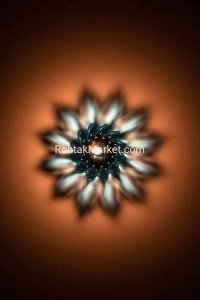 Krishandip - Fancy Diye, 3D Reflection Diya for Diwali, Rangoli, Office, or Temple. Pack of 12