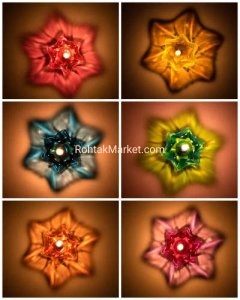 Brahmadip - Fancy Diye, 3D Reflection Diya for Diwali, Rangoli, Office, Garden, or Temple. Pack of 12 5