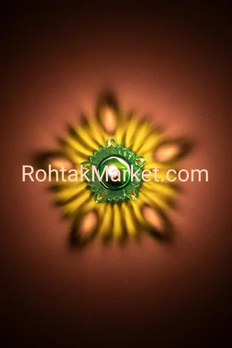 Tejdip - Fancy Diye, 3D Reflection Diya for Diwali, Rangoli, Office, Garden, or Temple. Pack of 12