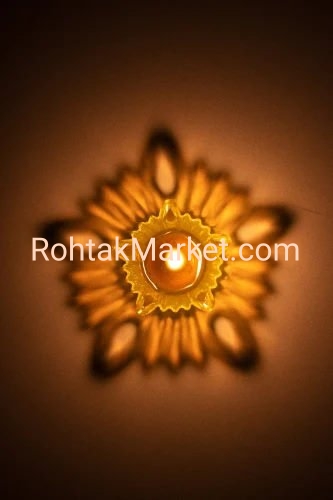 Tejdip - Fancy Diye, 3D Reflection Diya for Diwali, Rangoli, Office, Garden, or Temple. Pack of 12