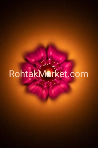 Swapandip - Fancy Diye, 3D Reflection Diya for Diwali, Rangoli, Office, Garden, or Temple. Pack of 12