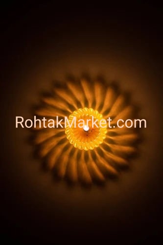 Suryadip -  Fancy Diye, 3D Reflection Diya for Diwali, Rangoli, Office, Garden, or Temple. Pack of 12