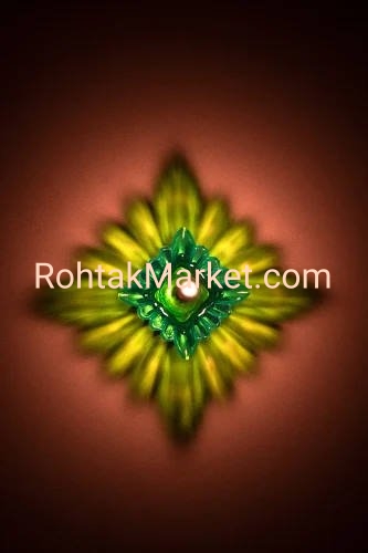 Rajdip - Fancy Diye, 3D Reflection Diya for Diwali, Rangoli, Office, Garden, or Temple. Pack of 12