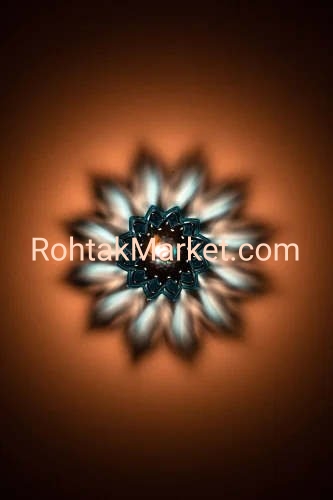 Krishandip - Fancy Diye, 3D Reflection Diya for Diwali, Rangoli, Office, or Temple. Pack of 12