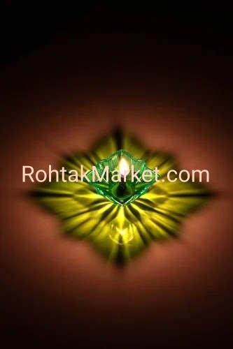 Dhandip - Fancy Diye, 3D Reflection Diya for Diwali, Rangoli, Office, Garden, or Temple. Pack of 12