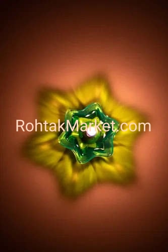 Brahmadip - Fancy Diye, 3D Reflection Diya for Diwali, Rangoli, Office, Garden, or Temple. Pack of 12