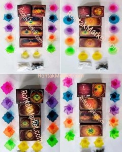 10 Designs - 3D Reflection Diya for Diwali, Rangoli, Office, Garden, or Temple. Pack of 120