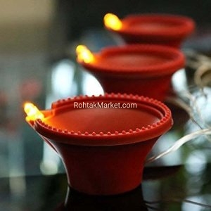 Pack of 60 - Led Water Sensor Diyas with Water Sensing Technology | Battery Operated led Diyas for Diwali, Home, Office, Rangoli, Decoration. 1