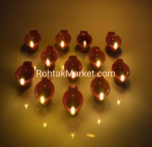 Pack of 60 - Led Water Sensor Diyas with Water Sensing Technology | Battery Operated led Diyas for Diwali, Home, Office, Rangoli, Decoration.