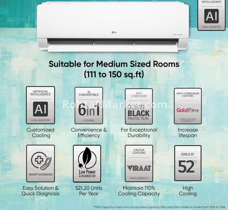 LG 1.5 Ton 5 Star Dual Inverter Split AC in Rohtak