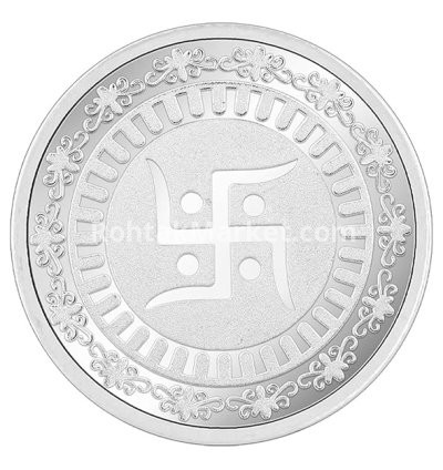 Silver Coin 100 Gram - Premium Design in Rohtak
